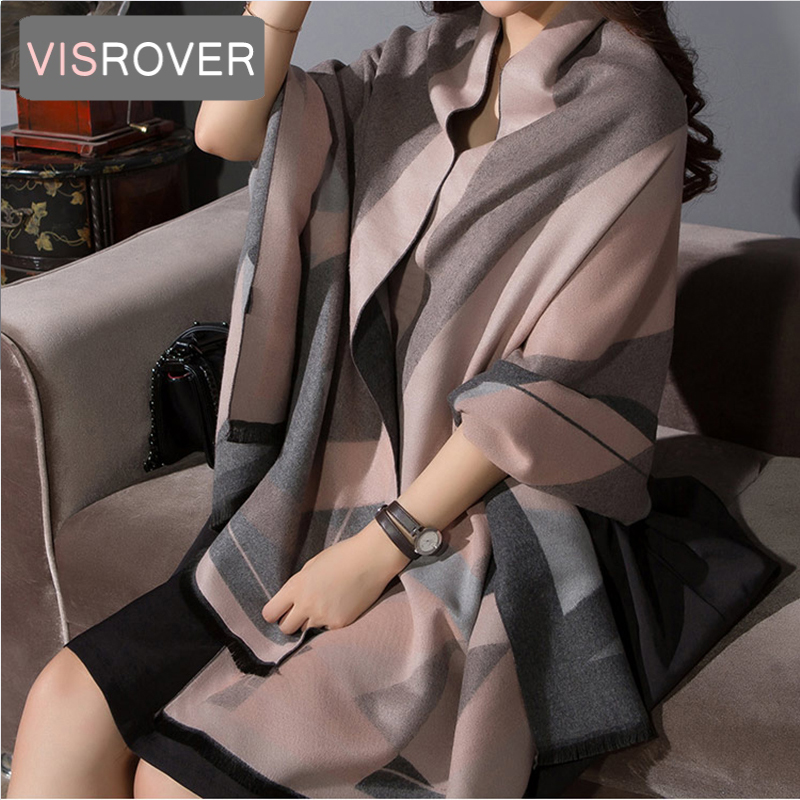Cashmere Scarf - VISROVER luxury brand woman winter scarf