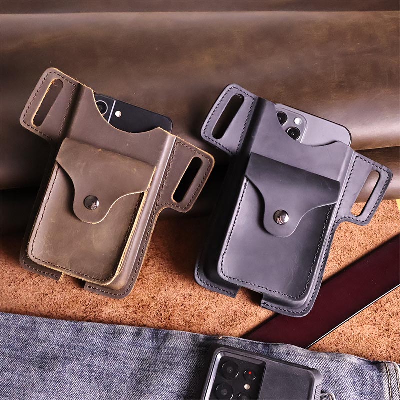 Leather Wallet Men - 1pcVintage top-grade cowhide fixed waistband men's