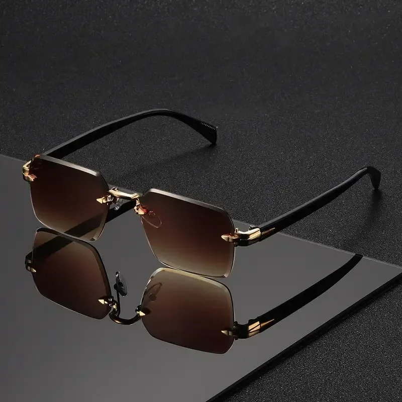 Rimless Sunglasses Rectangle F - Sunglasses Uv400 recension och pris