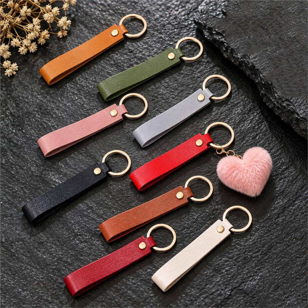 1/5pcs PU Leather Keychain Gif - Leather Wallet Men recension och pris
