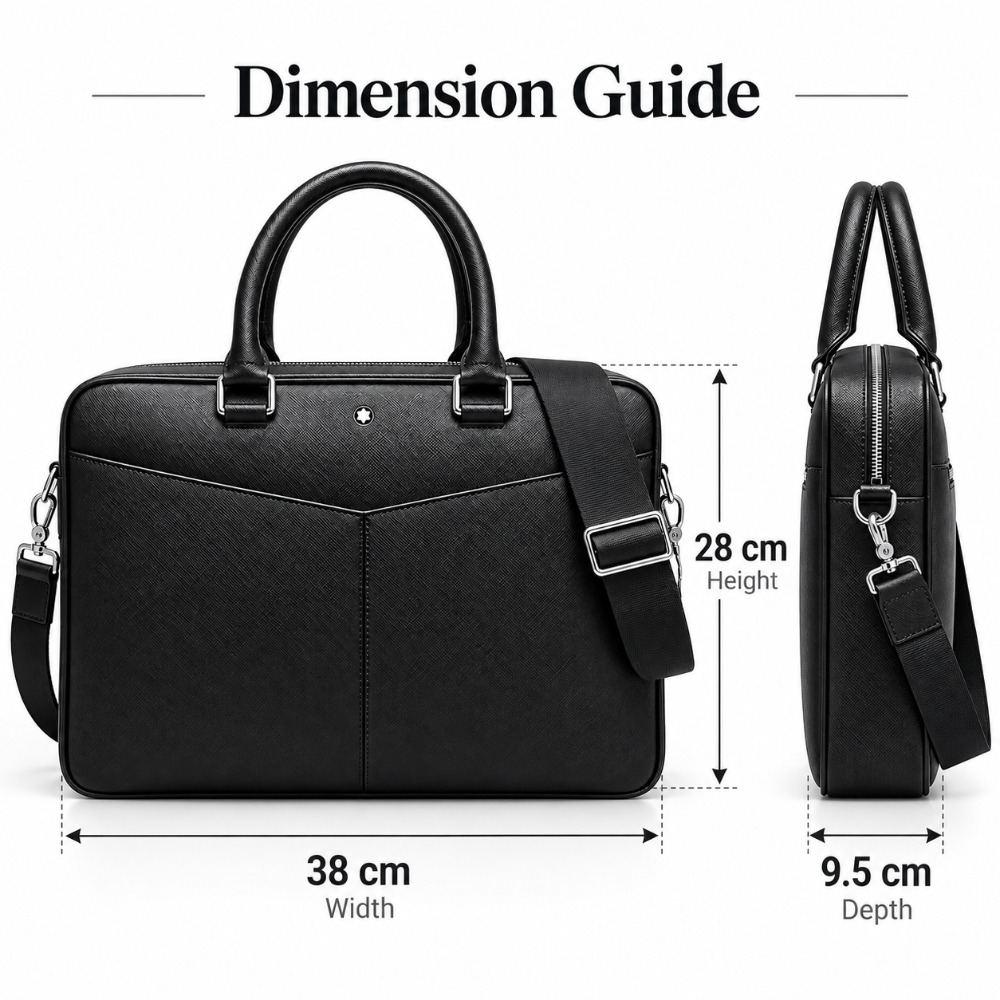 Luxury Men Business Briefcase  - Leather Briefcase recension och pris