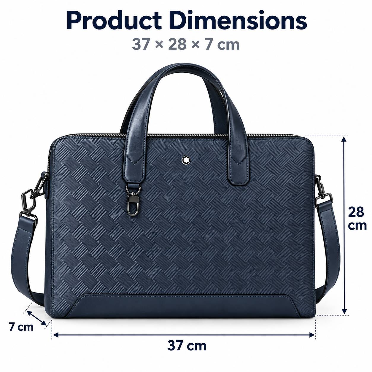 Luxury Men's Slim Business Bri - Leather Briefcase recension och pris