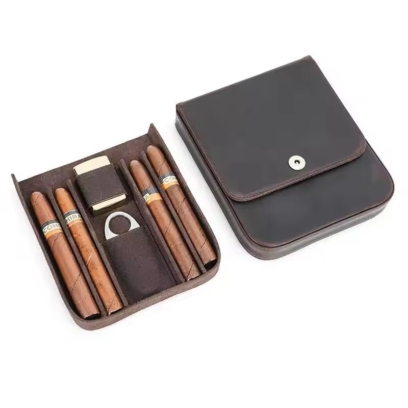 Portable Cigar Case Humidor Bo - Premium Cigar Case recension och pris