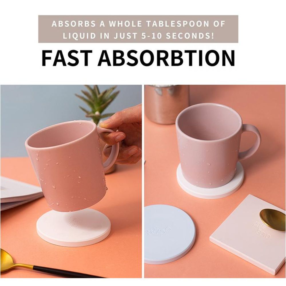 New Quick Drying Diatomite Coa - Marble Coaster Set recension och pris