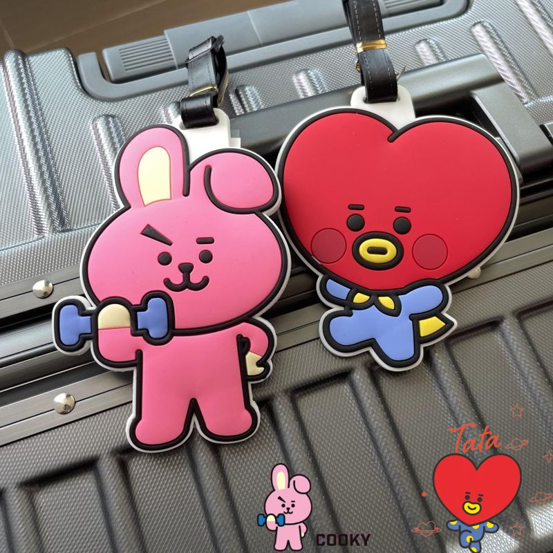 BT21 Cartoon Cute Keychain Kaw - Travel Luggage Set recension och pris