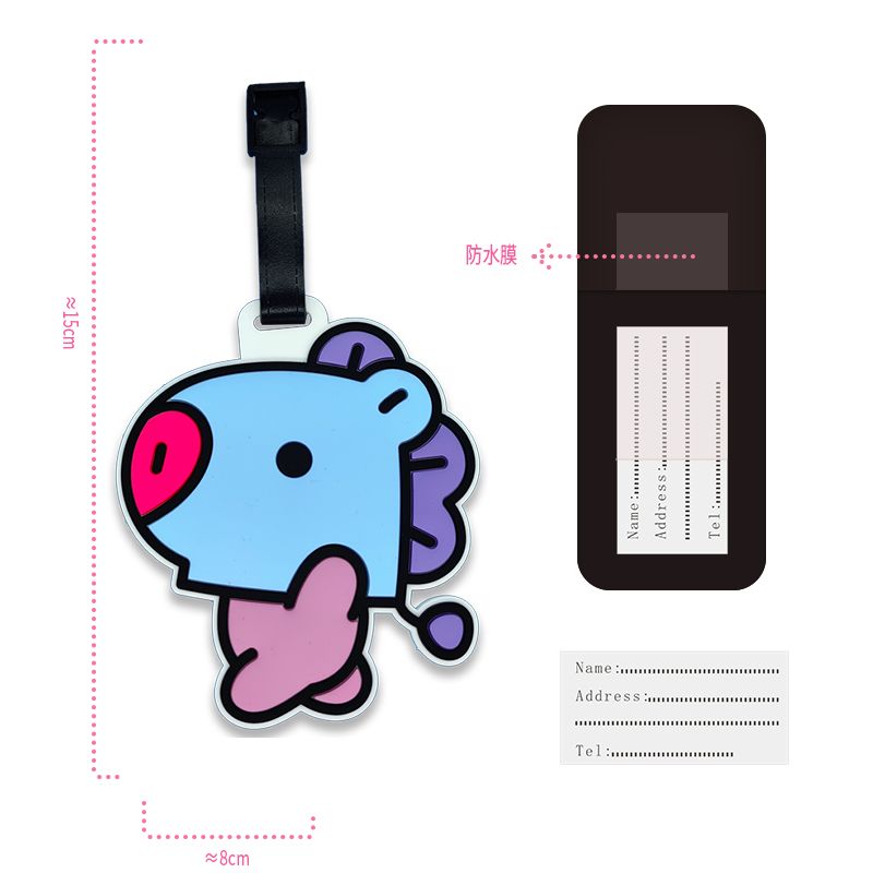 BT21 Cartoon Cute Keychain Kaw - Travel Luggage Set recension och pris
