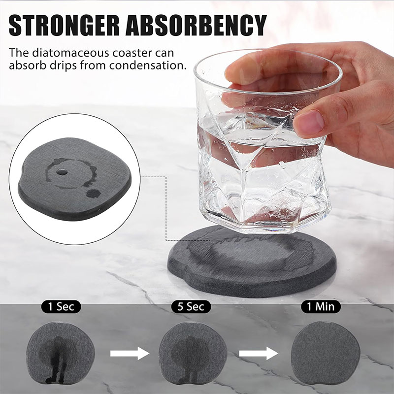 4/6/8PCS Quick-Dry Drink Absor - Marble Coaster Set recension och pris