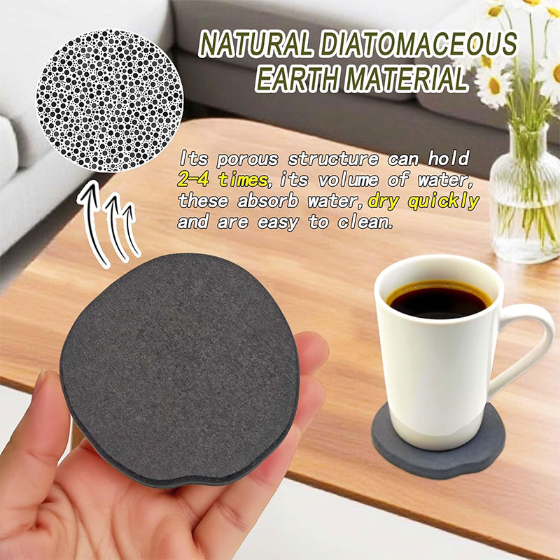 4/6/8PCS Quick-Dry Drink Absor - Marble Coaster Set recension och pris