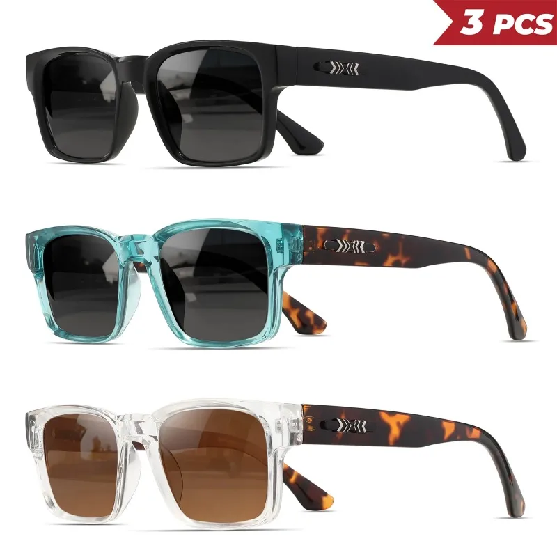 1/3PCS Fashion Square Rivets G - Sunglasses Uv400 recension och pris