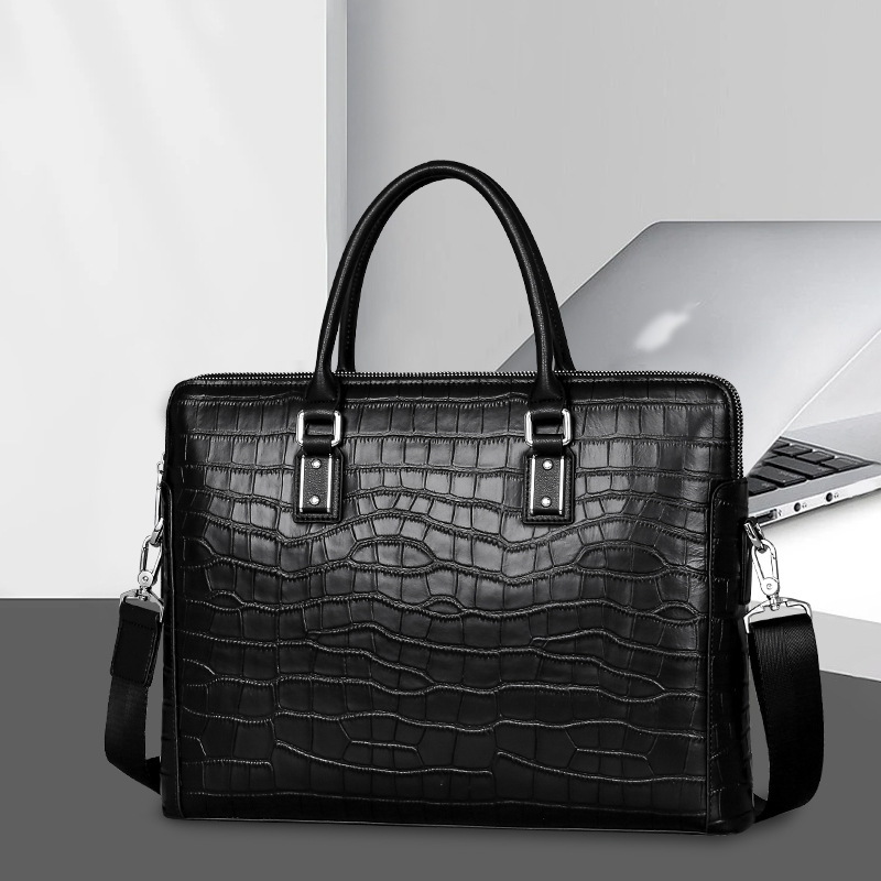 New Genuine Leather Men's Brie - Leather Briefcase recension och pris