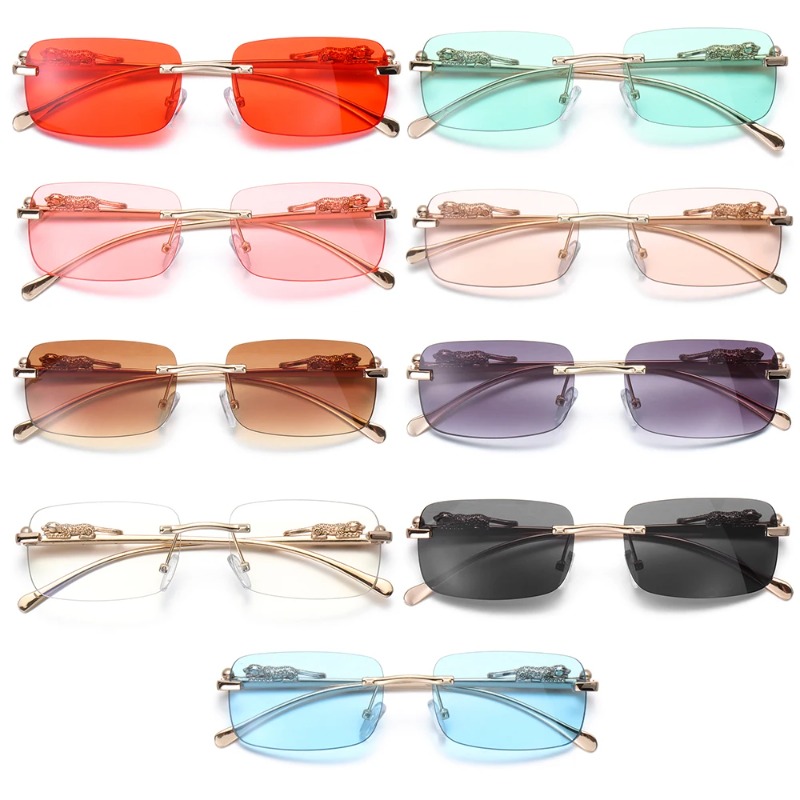 Rimless Square Sunglasses Wome - Designer Sunglasses recension och pris